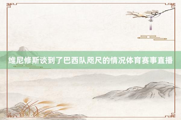维尼修斯谈到了巴西队咫尺的情况体育赛事直播