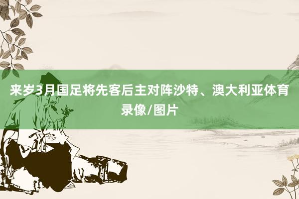 来岁3月国足将先客后主对阵沙特、澳大利亚体育录像/图片