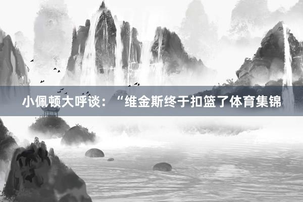 小佩顿大呼谈：“维金斯终于扣篮了体育集锦