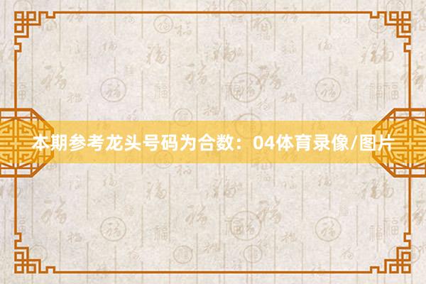 本期参考龙头号码为合数：04体育录像/图片