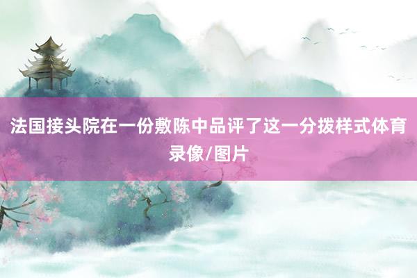法国接头院在一份敷陈中品评了这一分拨样式体育录像/图片
