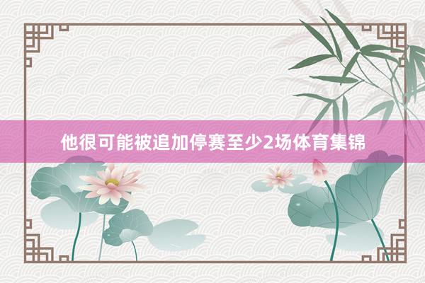 他很可能被追加停赛至少2场体育集锦