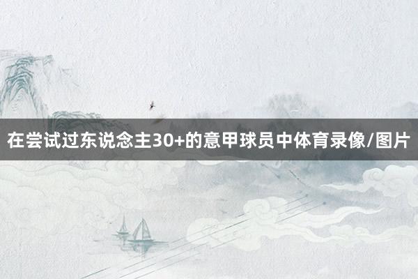 在尝试过东说念主30+的意甲球员中体育录像/图片