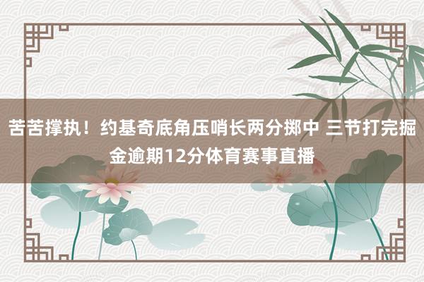 苦苦撑执！约基奇底角压哨长两分掷中 三节打完掘金逾期12分体育赛事直播