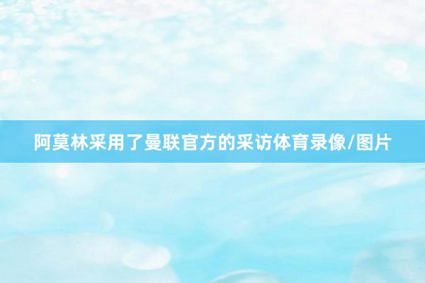 阿莫林采用了曼联官方的采访体育录像/图片