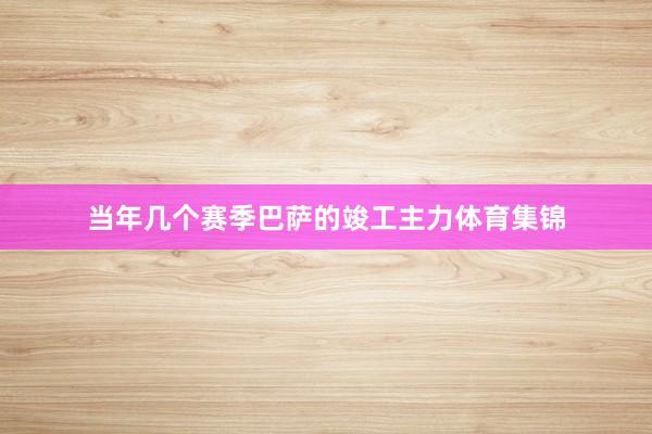 当年几个赛季巴萨的竣工主力体育集锦