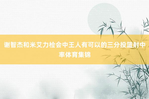 谢智杰和米艾力检会中王人有可以的三分投篮射中率体育集锦