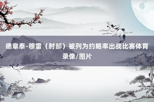 德章泰-穆雷（肘部）被列为约略率出战比赛体育录像/图片