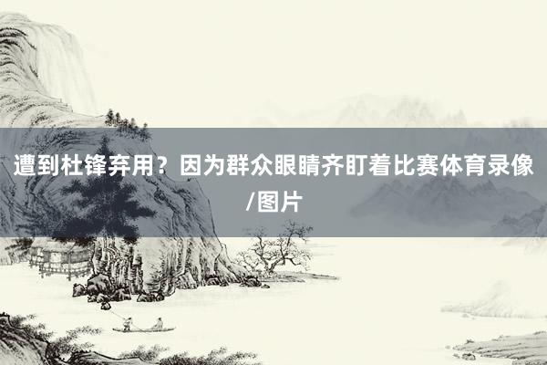 遭到杜锋弃用？因为群众眼睛齐盯着比赛体育录像/图片