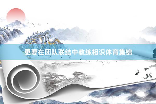更要在团队联结中教练相识体育集锦