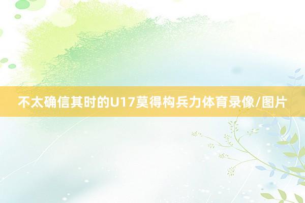 不太确信其时的U17莫得构兵力体育录像/图片