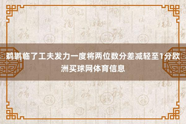 鹈鹕临了工夫发力一度将两位数分差减轻至1分欧洲买球网体育信息