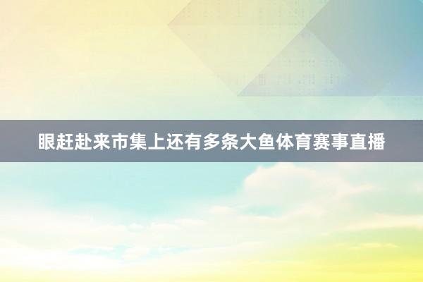 眼赶赴来市集上还有多条大鱼体育赛事直播