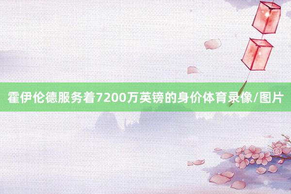 霍伊伦德服务着7200万英镑的身价体育录像/图片
