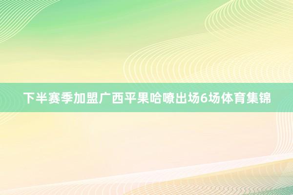 下半赛季加盟广西平果哈嘹出场6场体育集锦