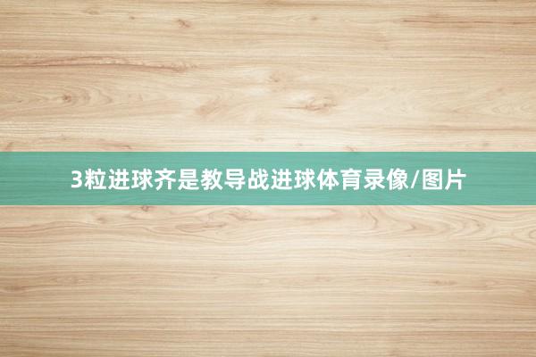 3粒进球齐是教导战进球体育录像/图片