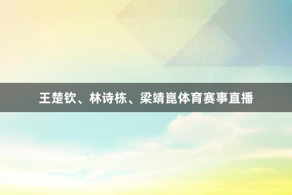 王楚钦、林诗栋、梁靖崑体育赛事直播