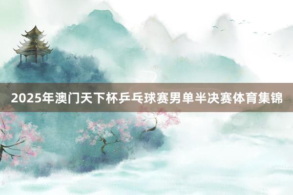 2025年澳门天下杯乒乓球赛男单半决赛体育集锦