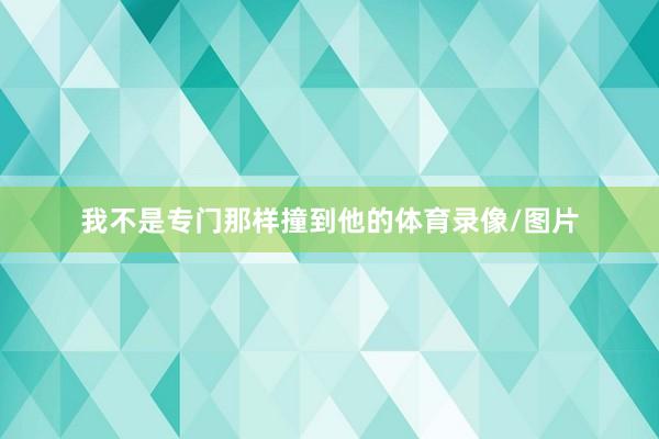 我不是专门那样撞到他的体育录像/图片