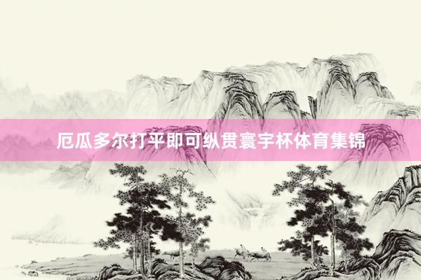 厄瓜多尔打平即可纵贯寰宇杯体育集锦