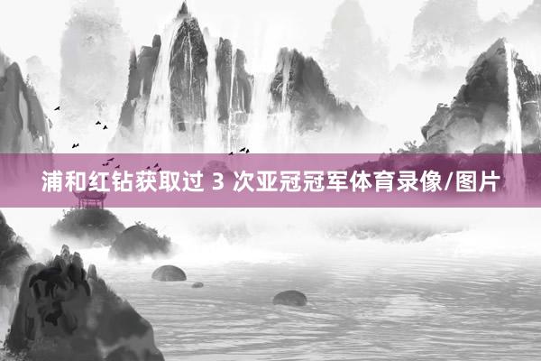 浦和红钻获取过 3 次亚冠冠军体育录像/图片