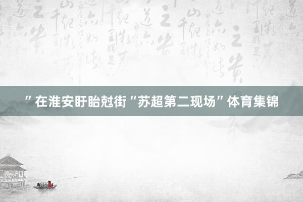 ”在淮安盱眙尅街“苏超第二现场”体育集锦