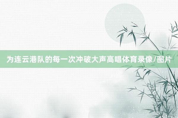 为连云港队的每一次冲破大声高唱体育录像/图片