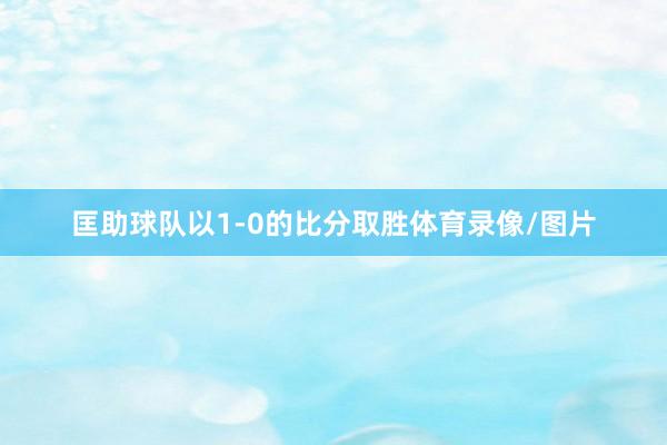 匡助球队以1-0的比分取胜体育录像/图片