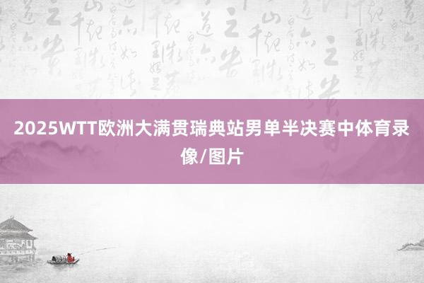 2025WTT欧洲大满贯瑞典站男单半决赛中体育录像/图片