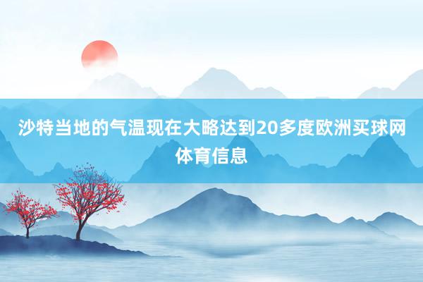沙特当地的气温现在大略达到20多度欧洲买球网体育信息
