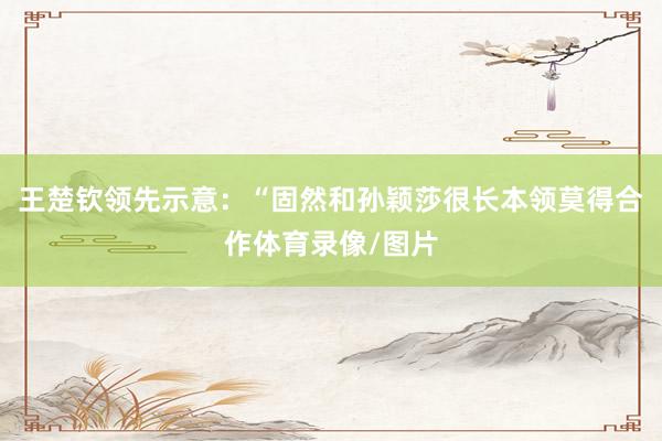 王楚钦领先示意：“固然和孙颖莎很长本领莫得合作体育录像/图片