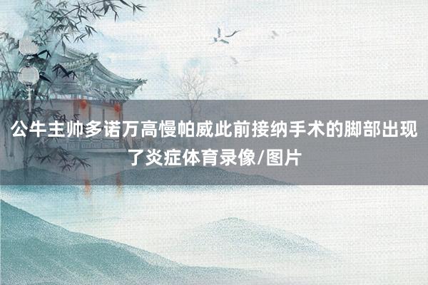 公牛主帅多诺万高慢帕威此前接纳手术的脚部出现了炎症体育录像/图片
