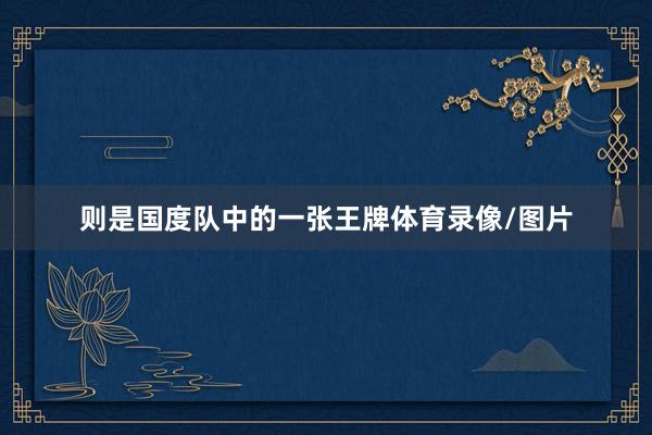 则是国度队中的一张王牌体育录像/图片