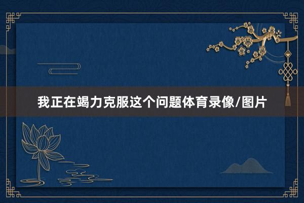 我正在竭力克服这个问题体育录像/图片