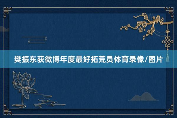 樊振东获微博年度最好拓荒员体育录像/图片