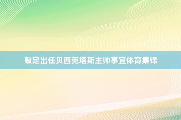 敲定出任贝西克塔斯主帅事宜体育集锦