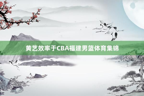 黄艺效率于CBA福建男篮体育集锦