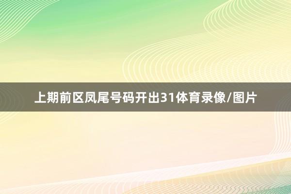 上期前区凤尾号码开出31体育录像/图片